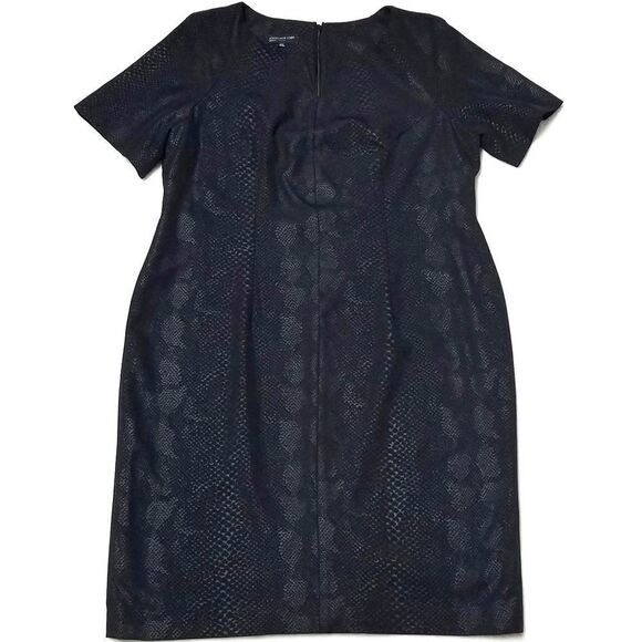 JONES New York Black Snakeskin Bodycon Midi Dress - Picture 1 of 9